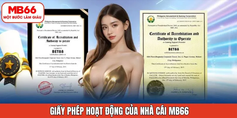 Giấy phép kinh doanh mà MB66 được cấp