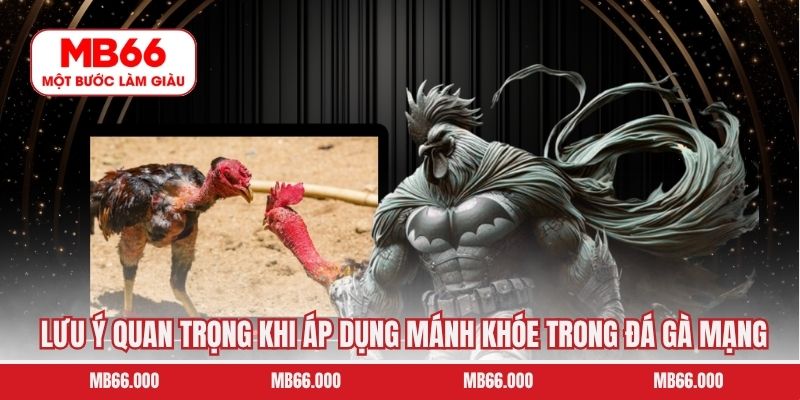 Lưu ý quan trọng khi áp dụng mánh khóe trong đá gà mạng